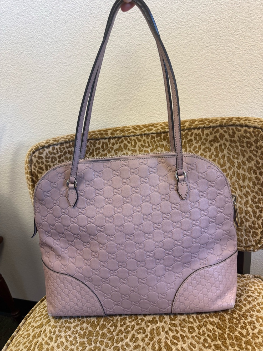 💯Auth GUCCI Guccisima BREE Shoulder Bag w Soft PINK Leather & Goldtone Hardware - Picture 16 of 16